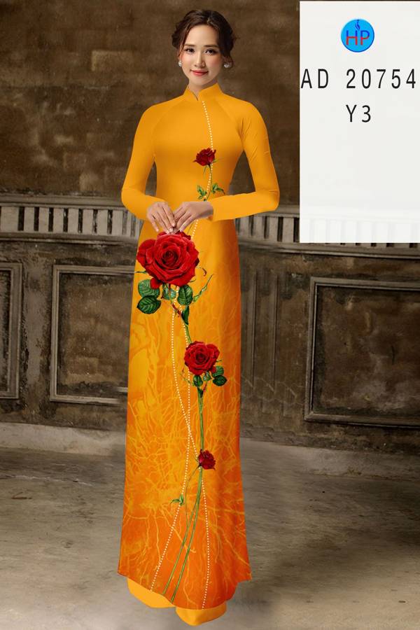 Vải Áo Dài Hoa Hồng Thiết Kế 2021 AD 20754 43 Vải Áo Dài Hoa Hồng Thiết Kế 2021 AD 20754