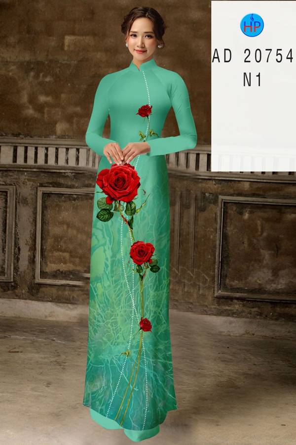 Vải Áo Dài Hoa Hồng Thiết Kế 2021 AD 20754 51 Vải Áo Dài Hoa Hồng Thiết Kế 2021 AD 20754