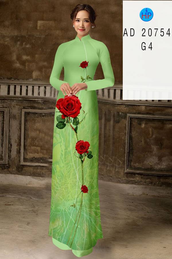 Vải Áo Dài Hoa Hồng Thiết Kế 2021 AD 20754 50 Vải Áo Dài Hoa Hồng Thiết Kế 2021 AD 20754
