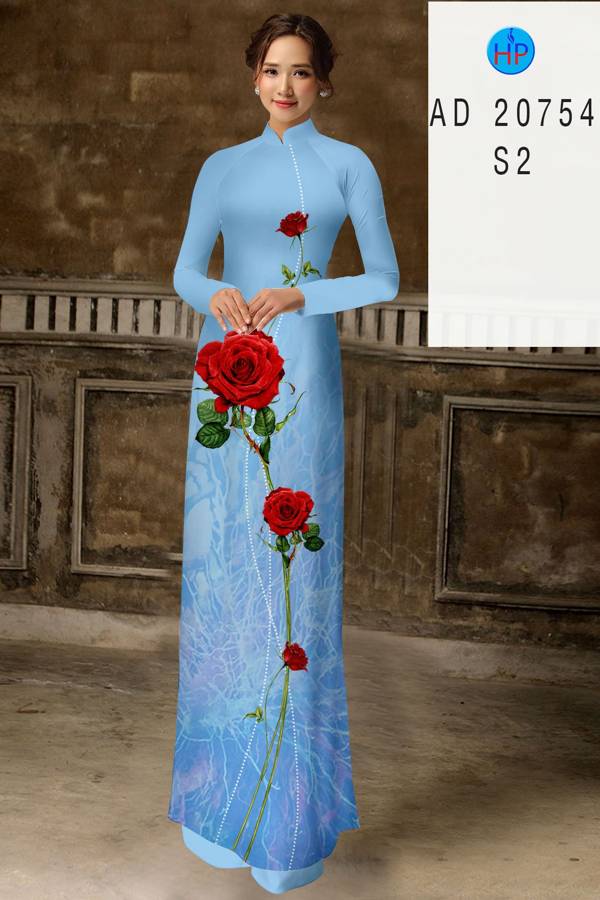 Vải Áo Dài Hoa Hồng Thiết Kế 2021 AD 20754 55 Vải Áo Dài Hoa Hồng Thiết Kế 2021 AD 20754