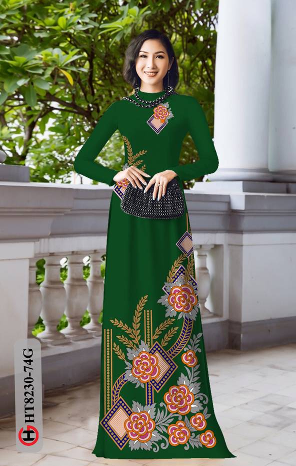 Vải Áo Dài Hoa Văn Kiểu Mới AD HT8230 33 Vải Áo Dài Hoa Văn Kiểu Mới AD HT8230