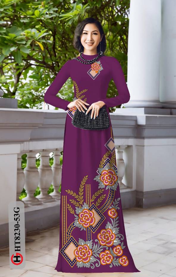 Vải Áo Dài Hoa Văn Kiểu Mới AD HT8230 34 Vải Áo Dài Hoa Văn Kiểu Mới AD HT8230