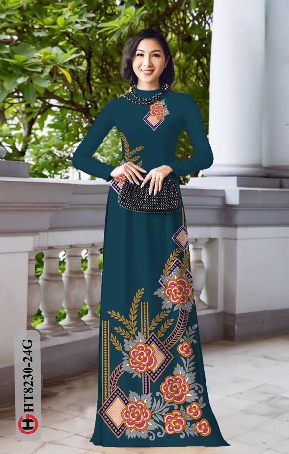 Vải Áo Dài Hoa Văn Kiểu Mới AD HT8230 37 Vải Áo Dài Hoa Văn Kiểu Mới AD HT8230