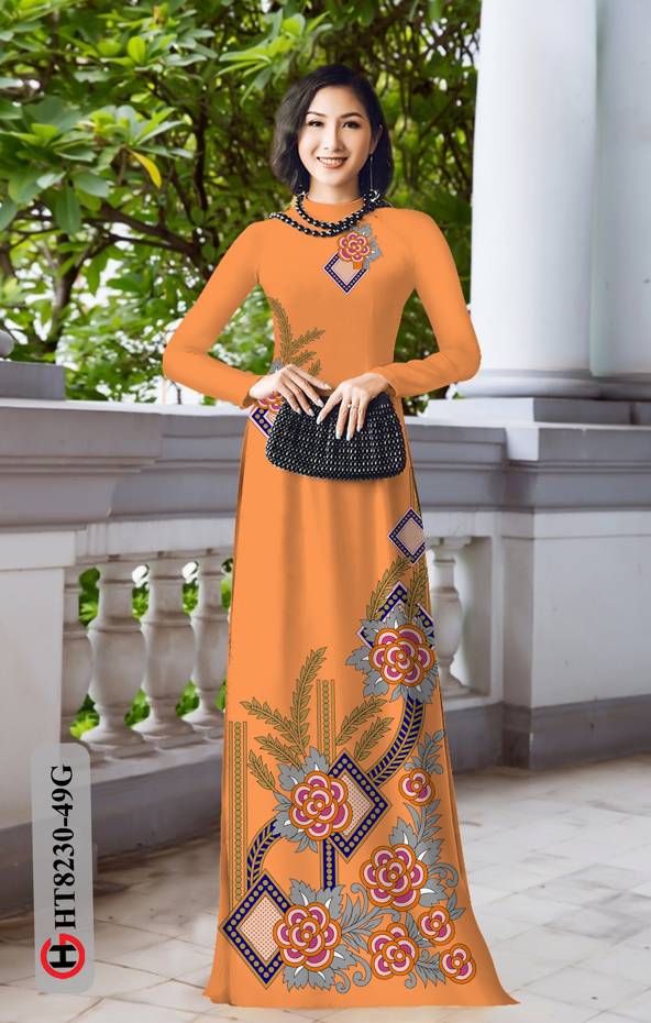 Vải Áo Dài Hoa Văn Kiểu Mới AD HT8230 43 Vải Áo Dài Hoa Văn Kiểu Mới AD HT8230