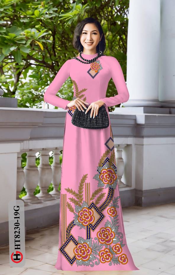 Vải Áo Dài Hoa Văn Kiểu Mới AD HT8230 46 Vải Áo Dài Hoa Văn Kiểu Mới AD HT8230