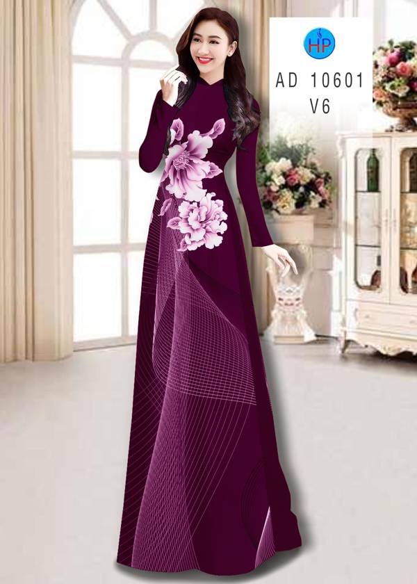 Vải Áo Dài Hoa In 3D Thiết Kế 2021 AD 10601 40 Vải Áo Dài Hoa In 3D Thiết Kế 2021 AD 10601