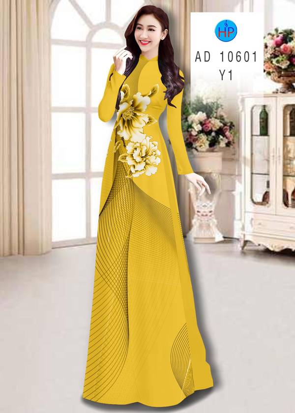 Vải Áo Dài Hoa In 3D Thiết Kế 2021 AD 10601 43 Vải Áo Dài Hoa In 3D Thiết Kế 2021 AD 10601