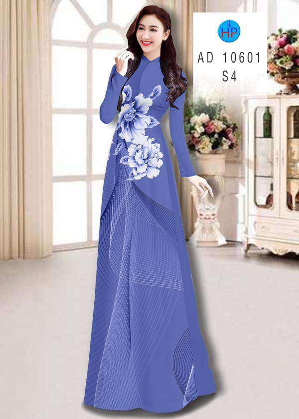Vải Áo Dài Hoa In 3D Thiết Kế 2021 AD 10601 42 Vải Áo Dài Hoa In 3D Thiết Kế 2021 AD 10601