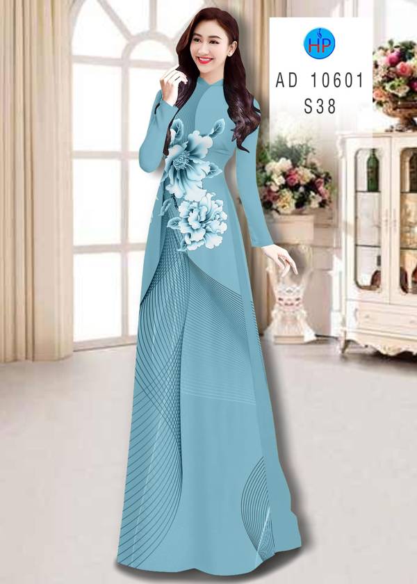 Vải Áo Dài Hoa In 3D Thiết Kế 2021 AD 10601 49 Vải Áo Dài Hoa In 3D Thiết Kế 2021 AD 10601