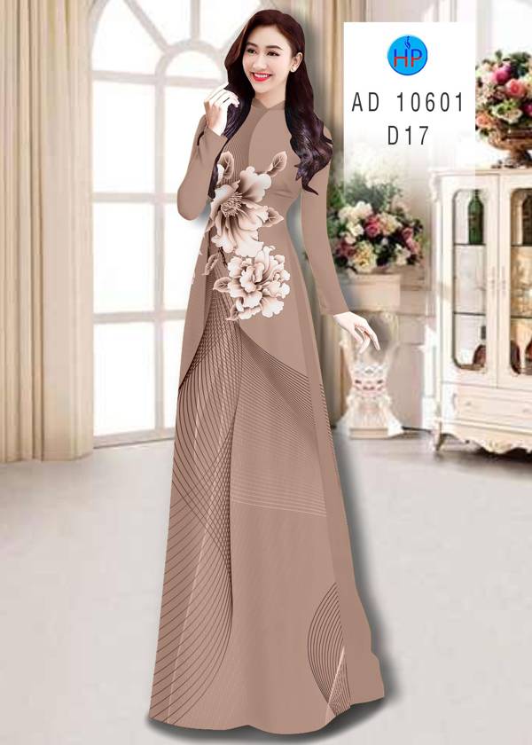 Vải Áo Dài Hoa In 3D Thiết Kế 2021 AD 10601 47 Vải Áo Dài Hoa In 3D Thiết Kế 2021 AD 10601