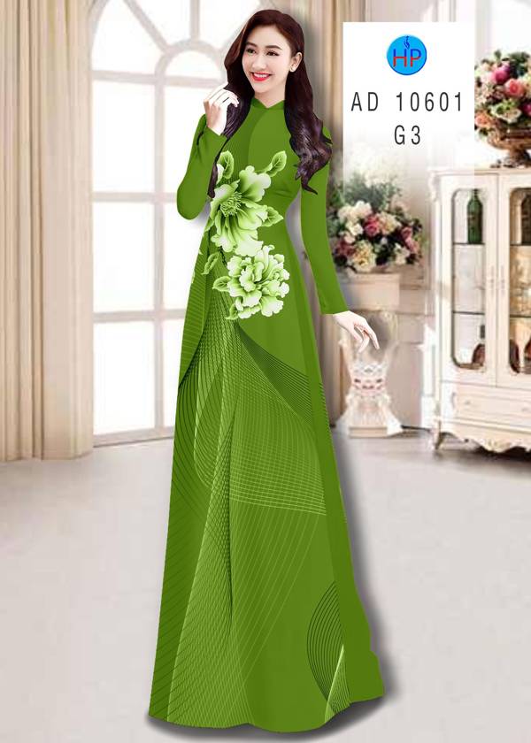 Vải Áo Dài Hoa In 3D Thiết Kế 2021 AD 10601 53 Vải Áo Dài Hoa In 3D Thiết Kế 2021 AD 10601