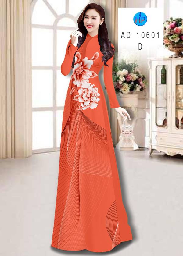 Vải Áo Dài Hoa In 3D Thiết Kế 2021 AD 10601 52 Vải Áo Dài Hoa In 3D Thiết Kế 2021 AD 10601