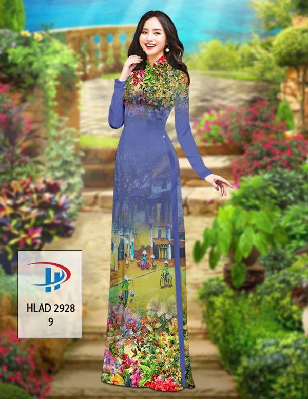 Vải Áo Dài Phong Cảnh Mới Ra AD HLAD2928 64 Vải Áo Dài Phong Cảnh Mới Ra AD HLAD2928
