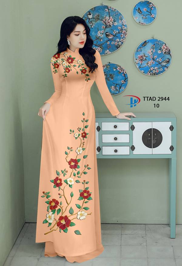 Vải Áo Dài Hoa In 3D Mới Ra AD TTAD2944 67 Vải Áo Dài Hoa In 3D Mới Ra AD TTAD2944