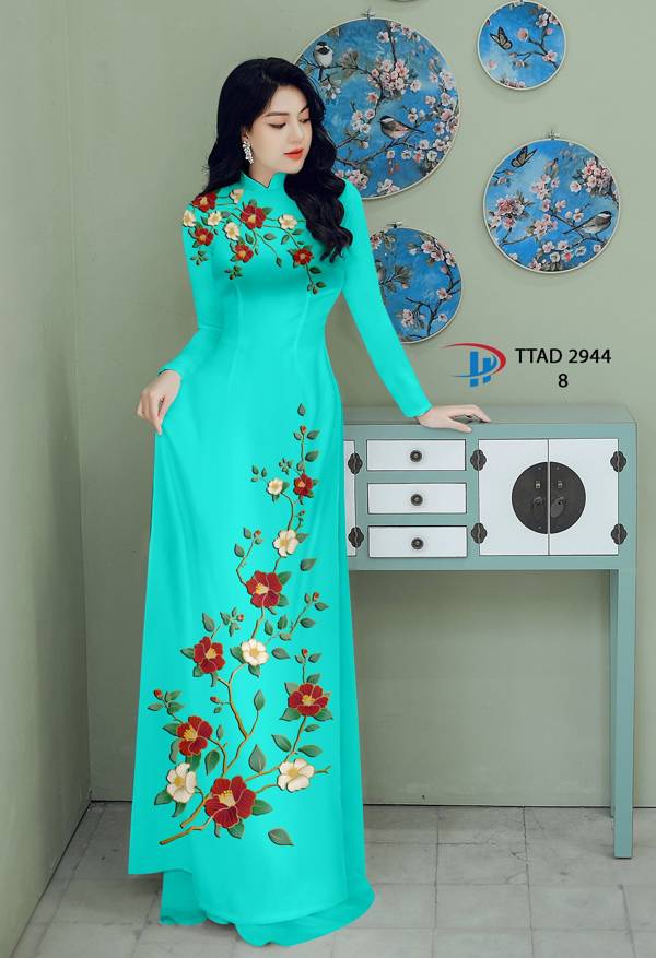 Vải Áo Dài Hoa In 3D Mới Ra AD TTAD2944 65 Vải Áo Dài Hoa In 3D Mới Ra AD TTAD2944