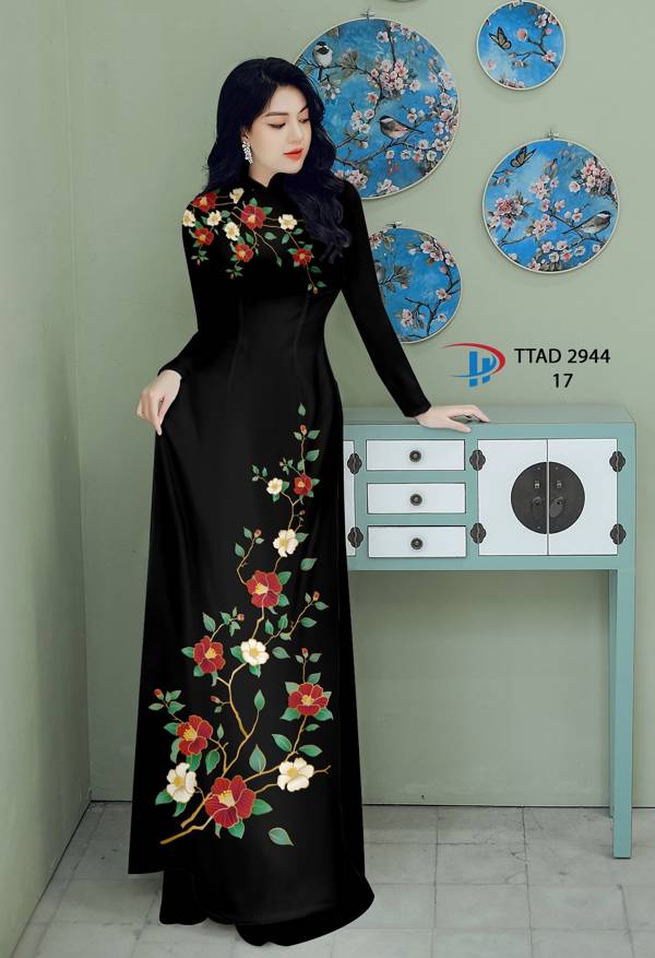 Vải Áo Dài Hoa In 3D Mới Ra AD TTAD2944 72 Vải Áo Dài Hoa In 3D Mới Ra AD TTAD2944