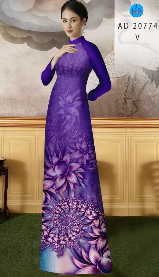 Vải Áo Dài Hoa In 3D Thiết Kế 2021 AD 20774 44 Vải Áo Dài Hoa In 3D Thiết Kế 2021 AD 20774