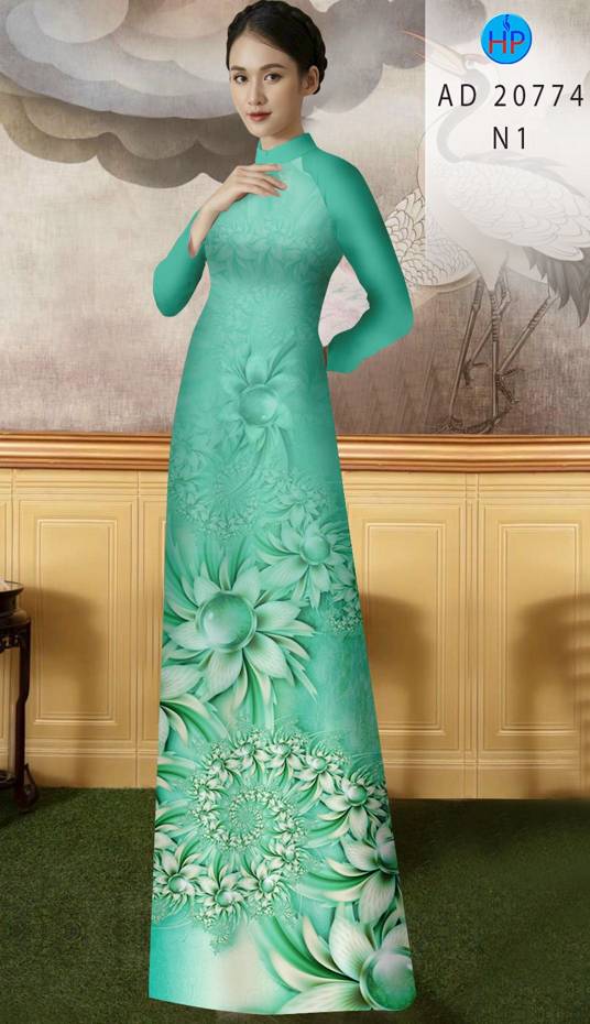 Vải Áo Dài Hoa In 3D Thiết Kế 2021 AD 20774 48 Vải Áo Dài Hoa In 3D Thiết Kế 2021 AD 20774
