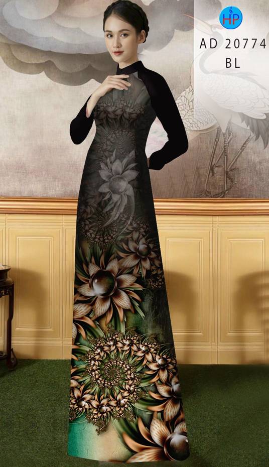Vải Áo Dài Hoa In 3D Thiết Kế 2021 AD 20774 46 Vải Áo Dài Hoa In 3D Thiết Kế 2021 AD 20774