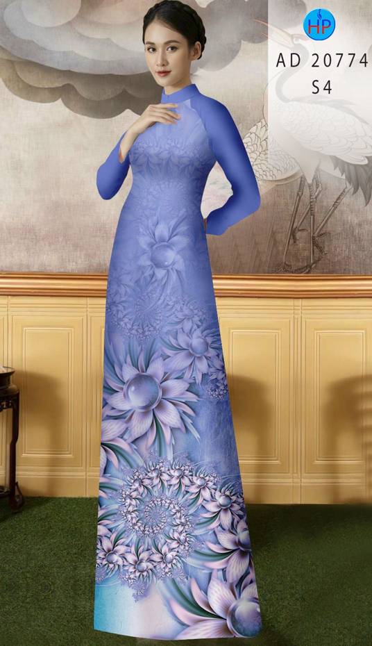 Vải Áo Dài Hoa In 3D Thiết Kế 2021 AD 20774 47 Vải Áo Dài Hoa In 3D Thiết Kế 2021 AD 20774