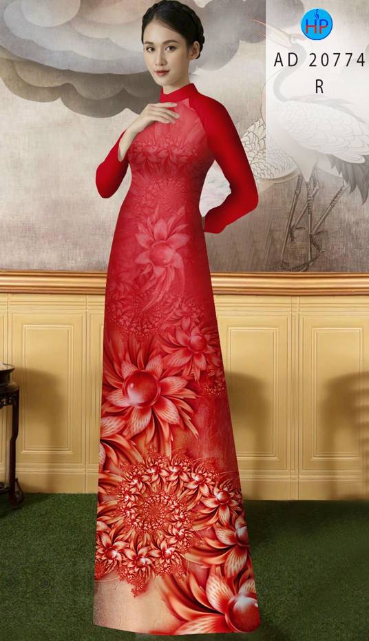 Vải Áo Dài Hoa In 3D Thiết Kế 2021 AD 20774 45 Vải Áo Dài Hoa In 3D Thiết Kế 2021 AD 20774