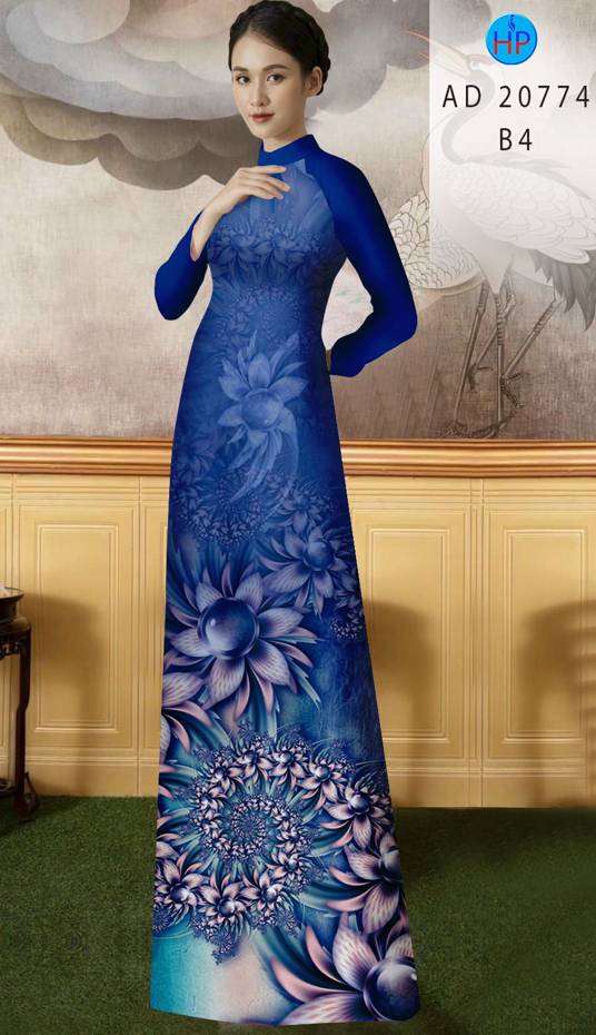 Vải Áo Dài Hoa In 3D Thiết Kế 2021 AD 20774 56 Vải Áo Dài Hoa In 3D Thiết Kế 2021 AD 20774