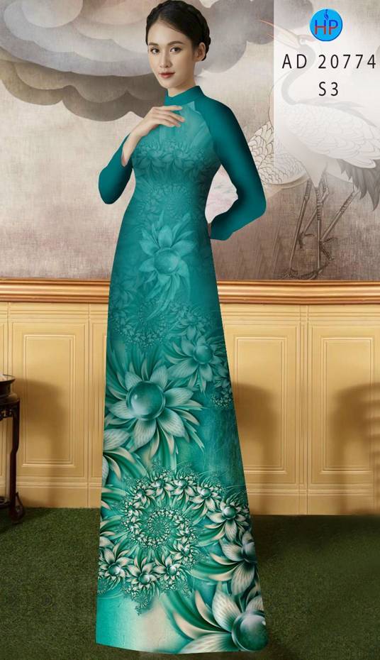 Vải Áo Dài Hoa In 3D Thiết Kế 2021 AD 20774 55 Vải Áo Dài Hoa In 3D Thiết Kế 2021 AD 20774