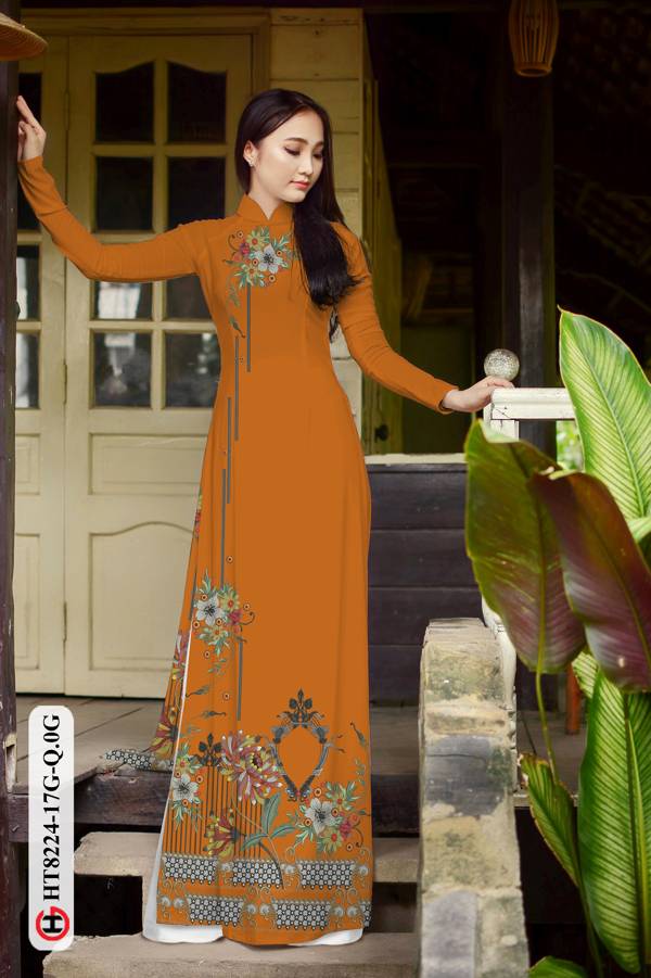 Vải Áo Dài Hoa In 3D Mới Ra AD HT8224 39 Vải Áo Dài Hoa In 3D Mới Ra AD HT8224