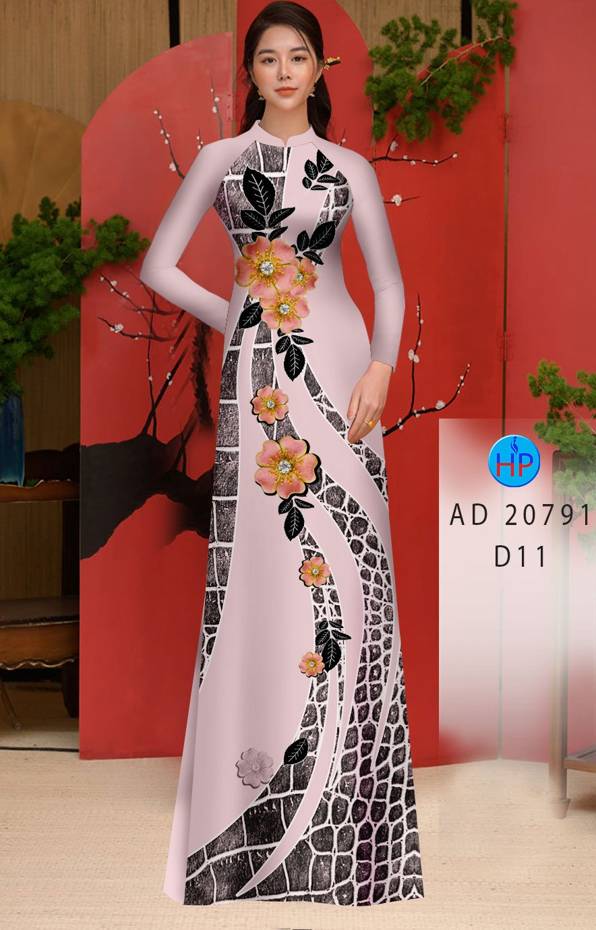 Vải Áo Dài Hoa In 3D Vừa Ra AD 20791 47 Vải Áo Dài Hoa In 3D Vừa Ra AD 20791