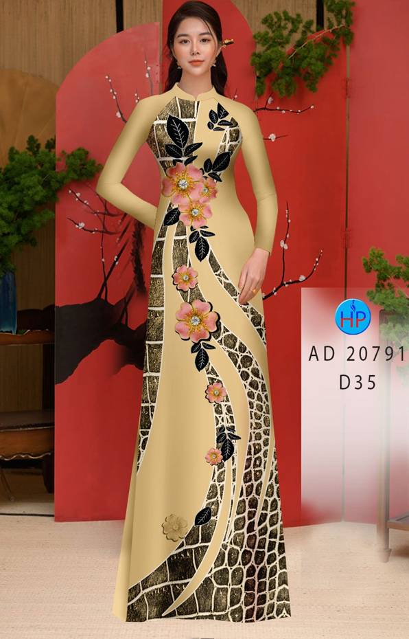Vải Áo Dài Hoa In 3D Vừa Ra AD 20791 49 Vải Áo Dài Hoa In 3D Vừa Ra AD 20791
