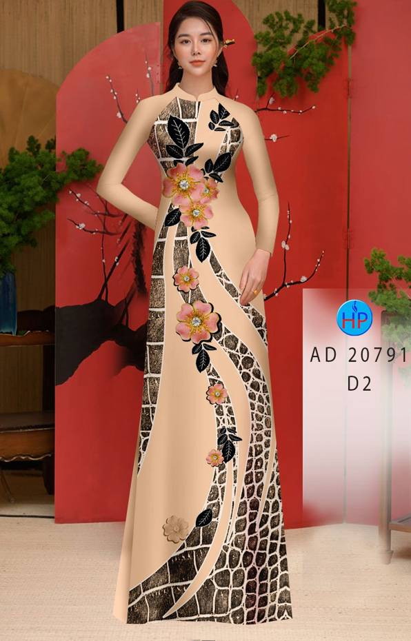 Vải Áo Dài Hoa In 3D Vừa Ra AD 20791 57 Vải Áo Dài Hoa In 3D Vừa Ra AD 20791