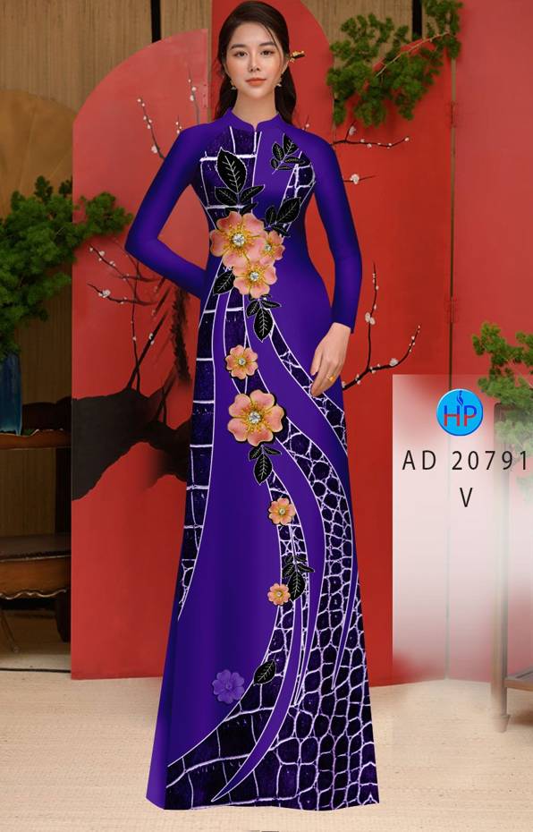 Vải Áo Dài Hoa In 3D Vừa Ra AD 20791 61 Vải Áo Dài Hoa In 3D Vừa Ra AD 20791