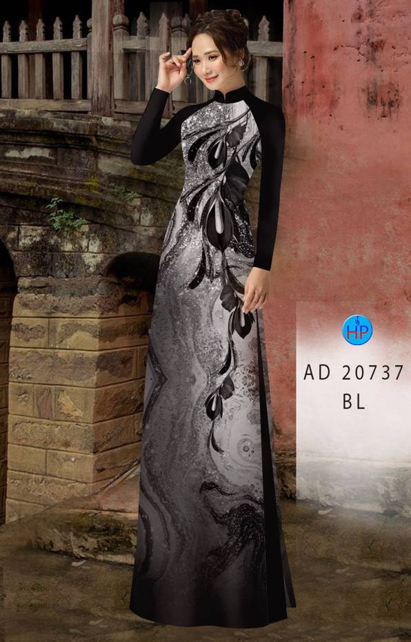 Vải Áo Dài Hoa In 3D Kiểu Mới AD 20737 43 Vải Áo Dài Hoa In 3D Kiểu Mới AD 20737