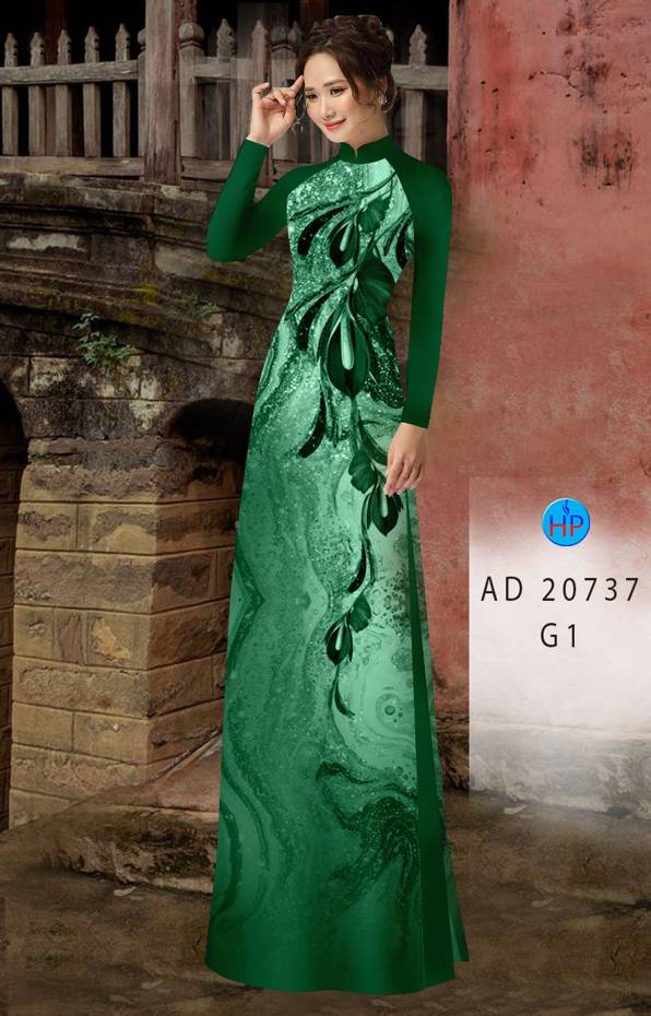 Vải Áo Dài Hoa In 3D Kiểu Mới AD 20737 46 Vải Áo Dài Hoa In 3D Kiểu Mới AD 20737