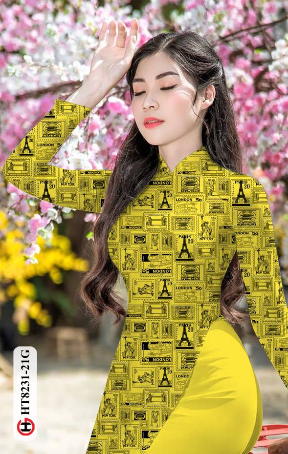Vải Áo Dài Hoa Văn Vừa Ra AD HT8231 37 Vải Áo Dài Hoa Văn Vừa Ra AD HT8231