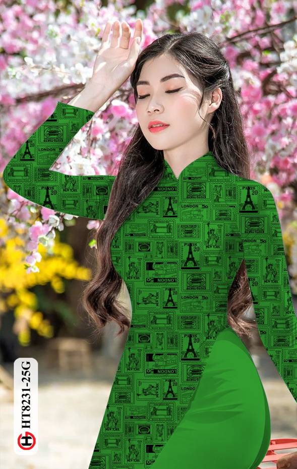 Vải Áo Dài Hoa Văn Vừa Ra AD HT8231 36 Vải Áo Dài Hoa Văn Vừa Ra AD HT8231