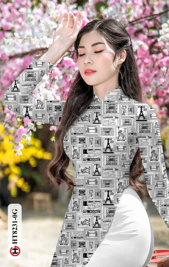 Vải Áo Dài Hoa Văn Vừa Ra AD HT8231 41 Vải Áo Dài Hoa Văn Vừa Ra AD HT8231