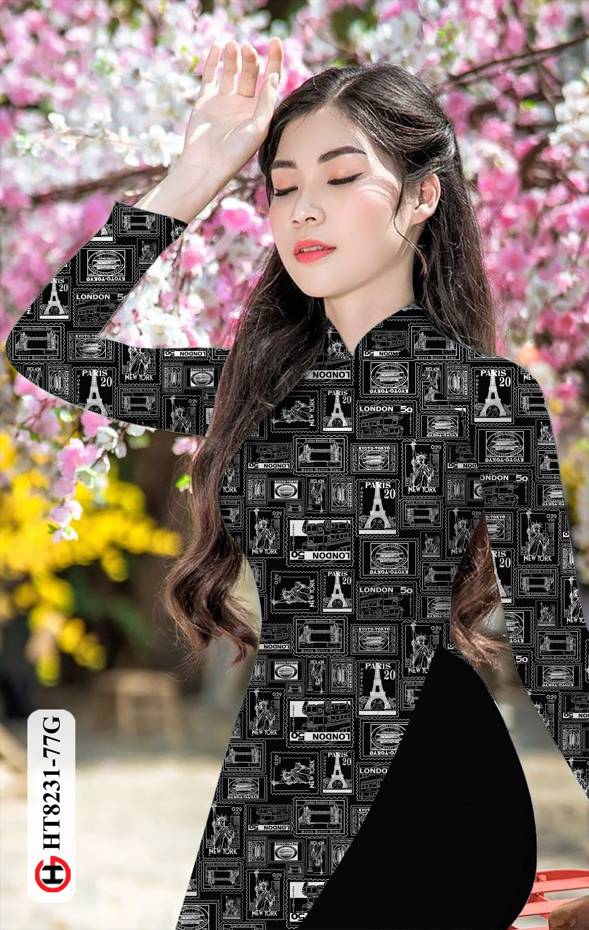 Vải Áo Dài Hoa Văn Vừa Ra AD HT8231 43 Vải Áo Dài Hoa Văn Vừa Ra AD HT8231