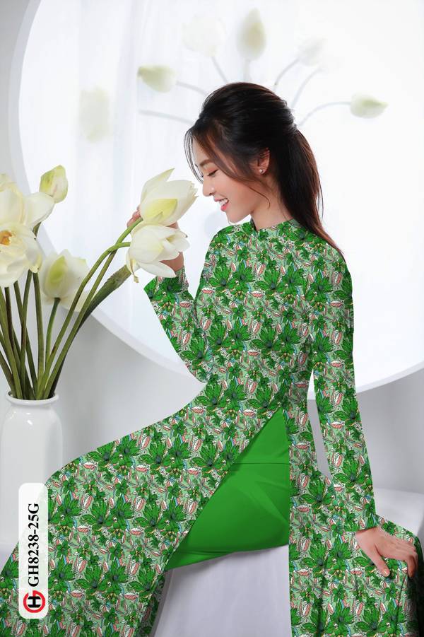 Vải Áo Dài Hoa Đều Độc Đáo AD GH8238 31 Vải Áo Dài Hoa Đều Độc Đáo AD GH8238