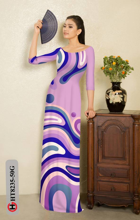 Vải Áo Dài Hoa Văn Kiểu Mới AD HT8235 31 Vải Áo Dài Hoa Văn Kiểu Mới AD HT8235