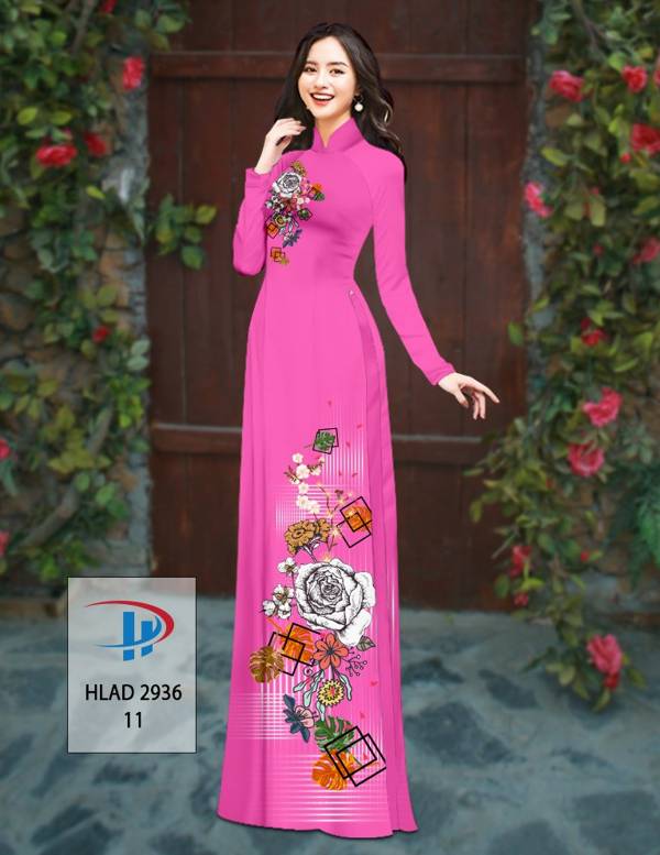 Vải Áo Dài Hoa Hồng Thiết Kế 2021 AD HLAD2936 51 Vải Áo Dài Hoa Hồng Thiết Kế 2021 AD HLAD2936