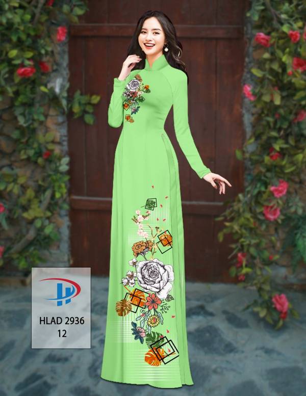 Vải Áo Dài Hoa Hồng Thiết Kế 2021 AD HLAD2936 52 Vải Áo Dài Hoa Hồng Thiết Kế 2021 AD HLAD2936