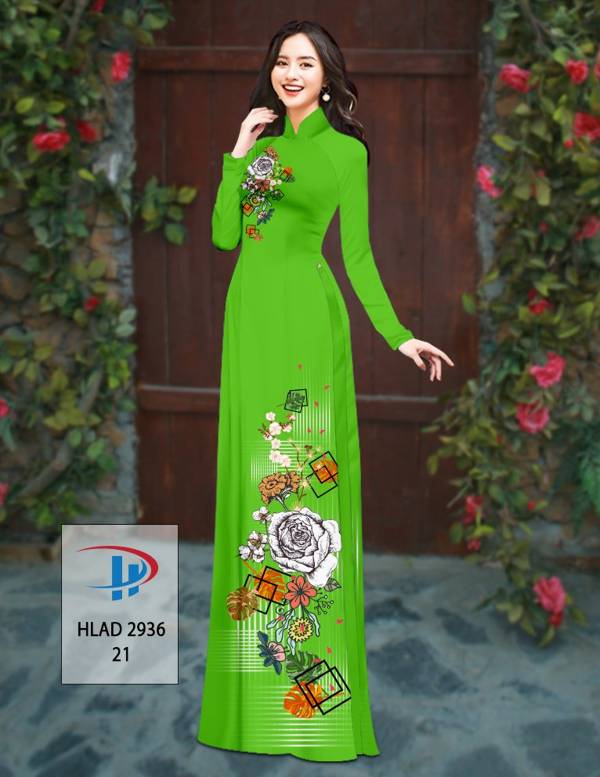 Vải Áo Dài Hoa Hồng Thiết Kế 2021 AD HLAD2936 62 Vải Áo Dài Hoa Hồng Thiết Kế 2021 AD HLAD2936