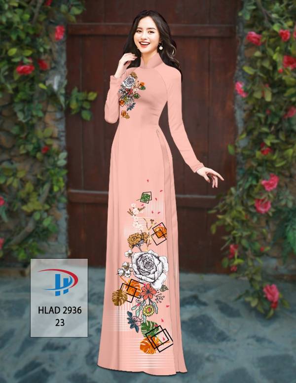 Vải Áo Dài Hoa Hồng Thiết Kế 2021 AD HLAD2936 64 Vải Áo Dài Hoa Hồng Thiết Kế 2021 AD HLAD2936