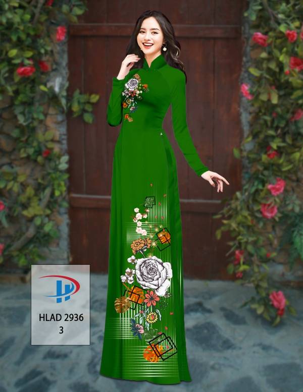 Vải Áo Dài Hoa Hồng Thiết Kế 2021 AD HLAD2936 61 Vải Áo Dài Hoa Hồng Thiết Kế 2021 AD HLAD2936