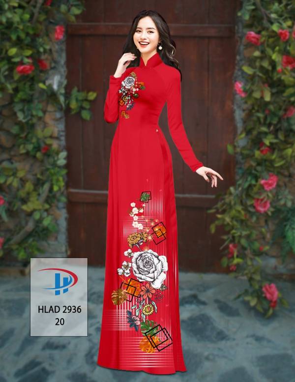 Vải Áo Dài Hoa Hồng Thiết Kế 2021 AD HLAD2936 60 Vải Áo Dài Hoa Hồng Thiết Kế 2021 AD HLAD2936