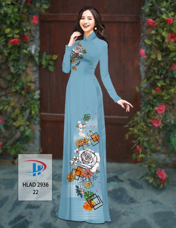 Vải Áo Dài Hoa Hồng Thiết Kế 2021 AD HLAD2936 63 Vải Áo Dài Hoa Hồng Thiết Kế 2021 AD HLAD2936