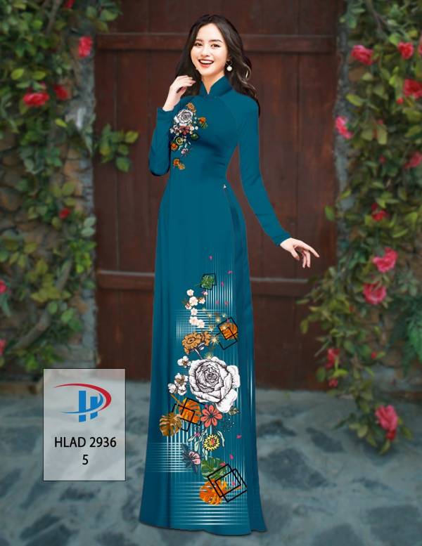 Vải Áo Dài Hoa Hồng Thiết Kế 2021 AD HLAD2936 69 Vải Áo Dài Hoa Hồng Thiết Kế 2021 AD HLAD2936