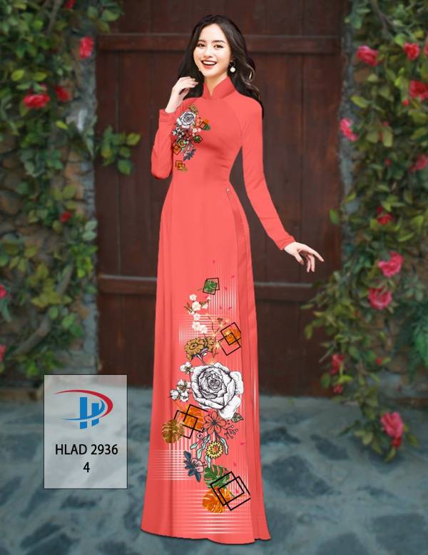 Vải Áo Dài Hoa Hồng Thiết Kế 2021 AD HLAD2936 68 Vải Áo Dài Hoa Hồng Thiết Kế 2021 AD HLAD2936