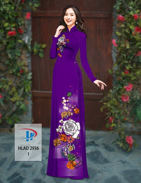 Vải Áo Dài Hoa Hồng Thiết Kế 2021 AD HLAD2936 67 Vải Áo Dài Hoa Hồng Thiết Kế 2021 AD HLAD2936